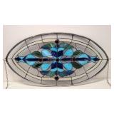 Oval Leaded stained glass window