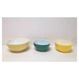 3 mid Century Mixing bowls