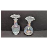2 Opaque Iridescent perfume bottles