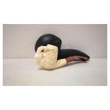 Gazelle / Ram head carved Meerschaum Pipe