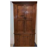 Antique Early Walnut corner cabinet