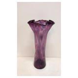 Hand Blown Purple art glass vase