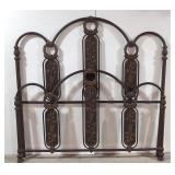Ornate Queen Size Iron bed with rails