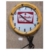 Pulaski Pure Milk Advertising Electric clock