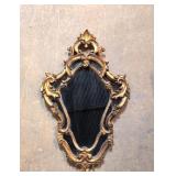 Vintage wooden French gold leaf frame mirror