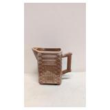 Vintage Slag Glass Log Cabin Creamer