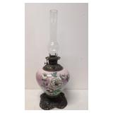 Antique 1800s hand painted oil lap