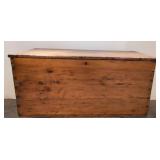 Dovetailed 1800s Country Pine blanket chest