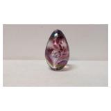 Gez Glass Eye Iridescent Egg Paperweight