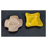 Two USA Pottery Mid Century modern ashtrays