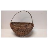 Vintage Oak Splint gathering basket