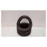 Vintage Tramp art Bottle Cap Basket