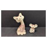 Two Fenton Satin Burmese hand painted cat