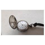 1800s Elgin Coin Silver Key Wind Pocket Watch