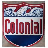 Porcelain Colonial Gas & Oil Sign