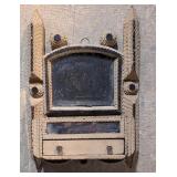 Antique Tramp Folk Art Wall hanging comb box