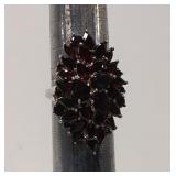 .925 Sterling ring with garnetts