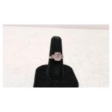 .925 Sterling ring with faceted Rose Quartz stone