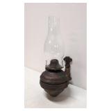Antique Beehive wall mount oil lamp