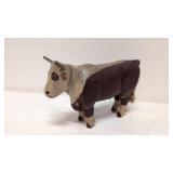 Vintage Folk Art Carved wood bull