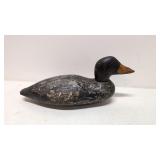 Vintage Coot Black Duck Decoy - carved wood