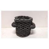 Vintage Hobo / Tramp Art Bottle cap vase / basket