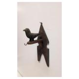 Antique Folk Art hand carved perched bird