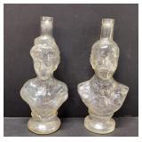 Rare King & Queen of Italy figural decanter bottls