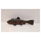 Vintage hand made Folk Art Wood Ice Fishing Decoy