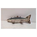 Vintage hand made Folk Art Wood Ice Fishing  Decoy