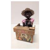 Folk Art Desk with Black Man making cigars