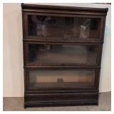 Antique oak 3 stack lawyer / Barrister bookcase
