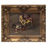 Pansies oil on canvas