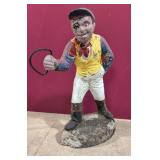 Antique Concrete lawn jockey 'Jocko'