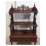 Ornate Mahogany 3 tier Etagere stand