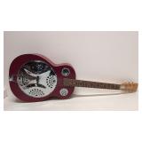 Vintage Red Dobro 6 string resonater guitar