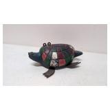 Vintage Folk Art Carved Wood Turtle Figure