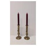 Two Brass push up Candle sticks
