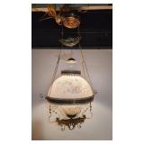 Antique Victorian Adjustable Electrified Chandelie