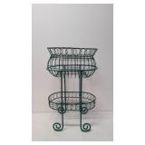 Two Tier Wrought Iron & Wire planter