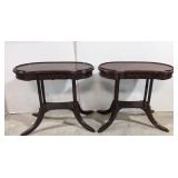 2 Mahogany Duncan Phyfe side tables