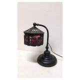 Antique Slag Glass Goose Neck Desk lamp