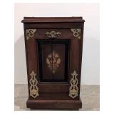 Antique dark oak coal scuttle