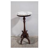 Vintage Mahogany marble top fern stand