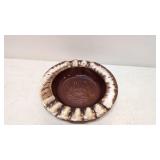 Vintage Hull Brown Drip leaping deer ashtray