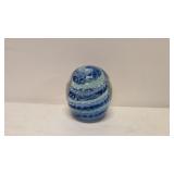 Vintage Gentile Glass Blue Swirl Paperweight
