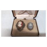 Two Vintage Faux Cameos