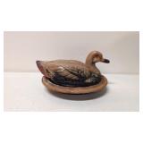 Vintage Westmoreland Chocolate Slag Glass Duck