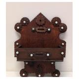 Antique Tramp / Folk Art Wall Mount wood box