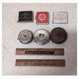 Vintage Two 6: Adv.  rulers & 6 Tape measures